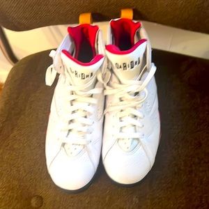 NIKE AIR JORDAN 7 RETRO WHITE-BLACK-CARDINAL RED(CU9307106) MENS SIZE 8